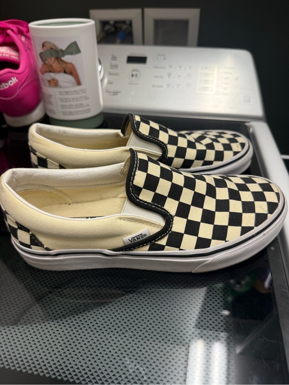 Vans Checkerboard Slip-On Sneakers Black & Cream